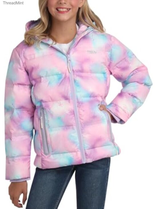 Other - Heavyweight Quilted Down Jacket for Girls – Insulated Hooded Winter Coat